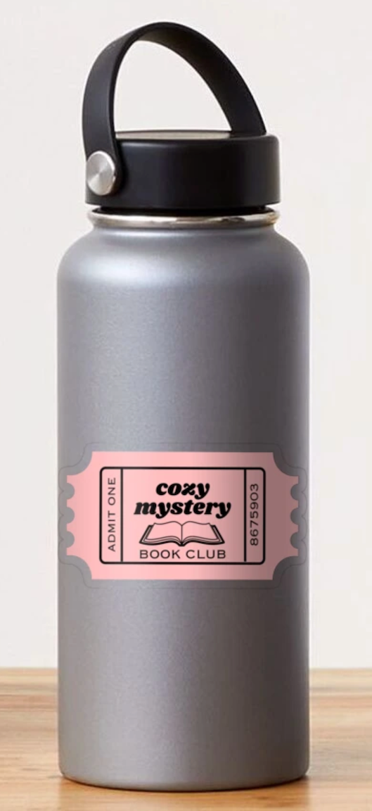 Cozy Mystery Book Club Ticket (Sticker)