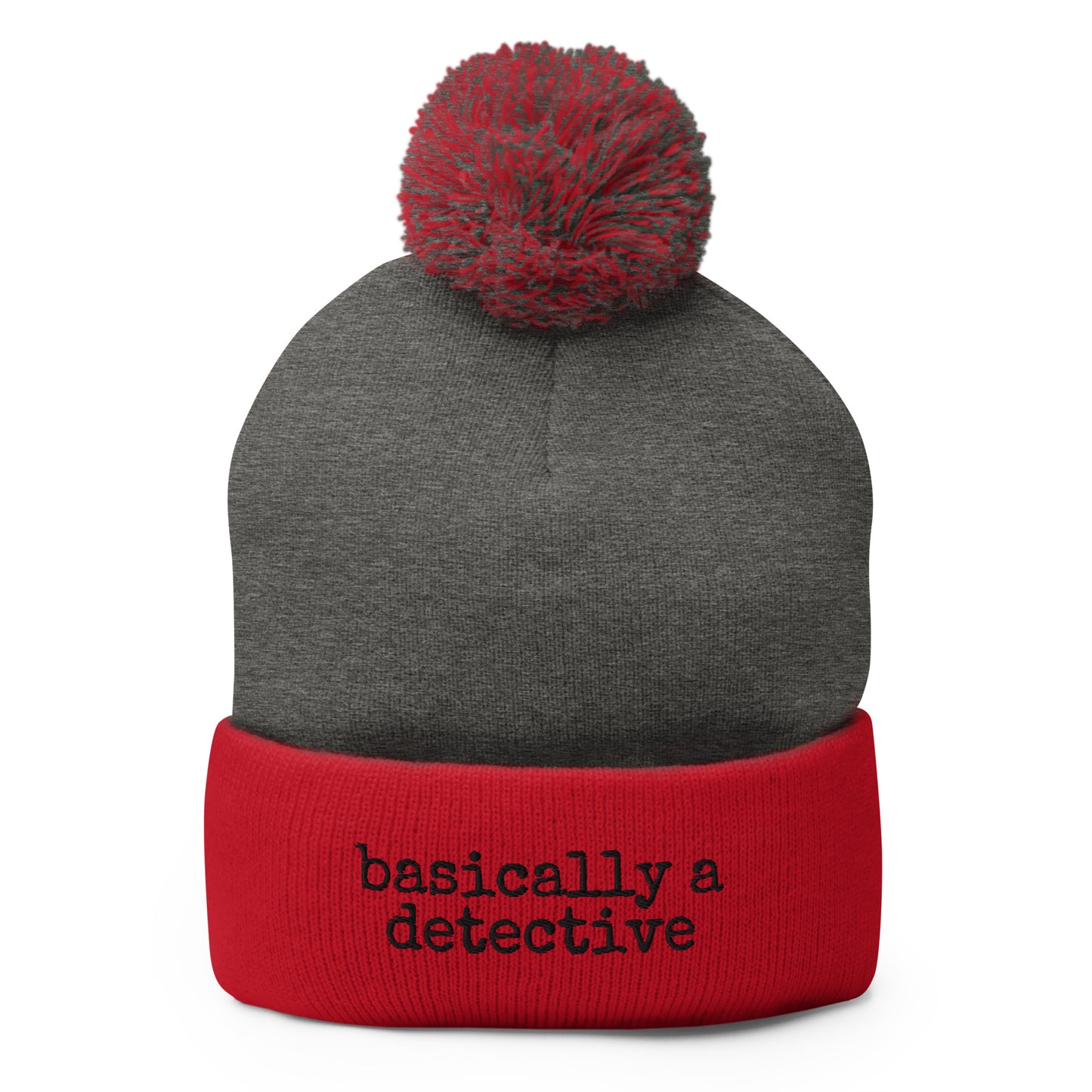 Basically a Detective (Pom-Pom Beanie)