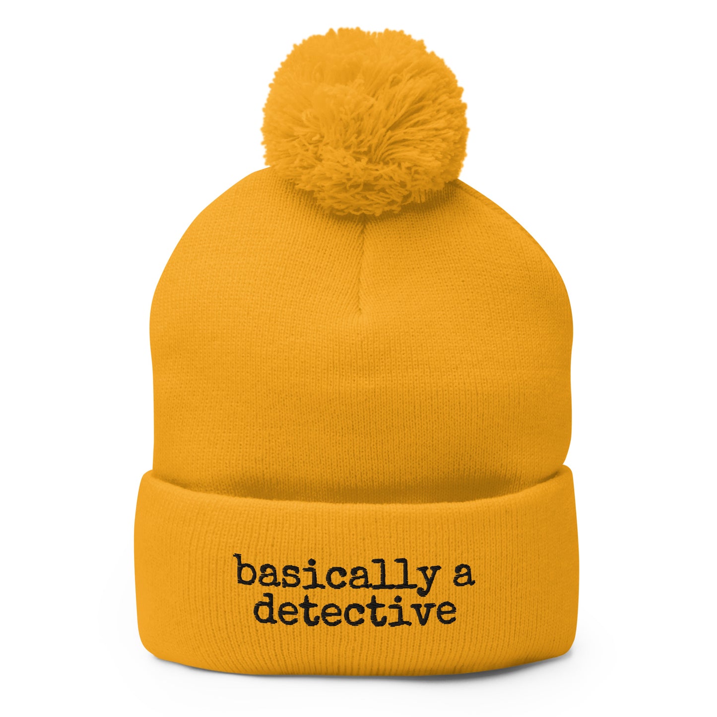 Basically a Detective (Pom-Pom Beanie)