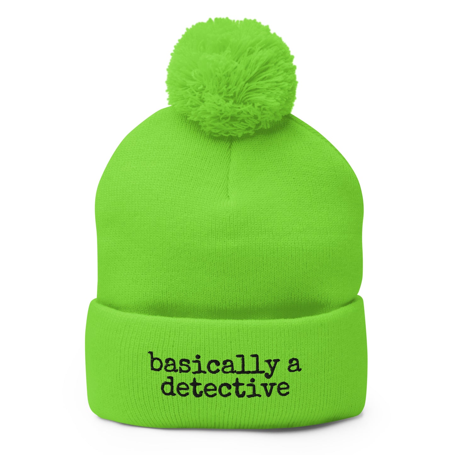 Basically a Detective (Pom-Pom Beanie)