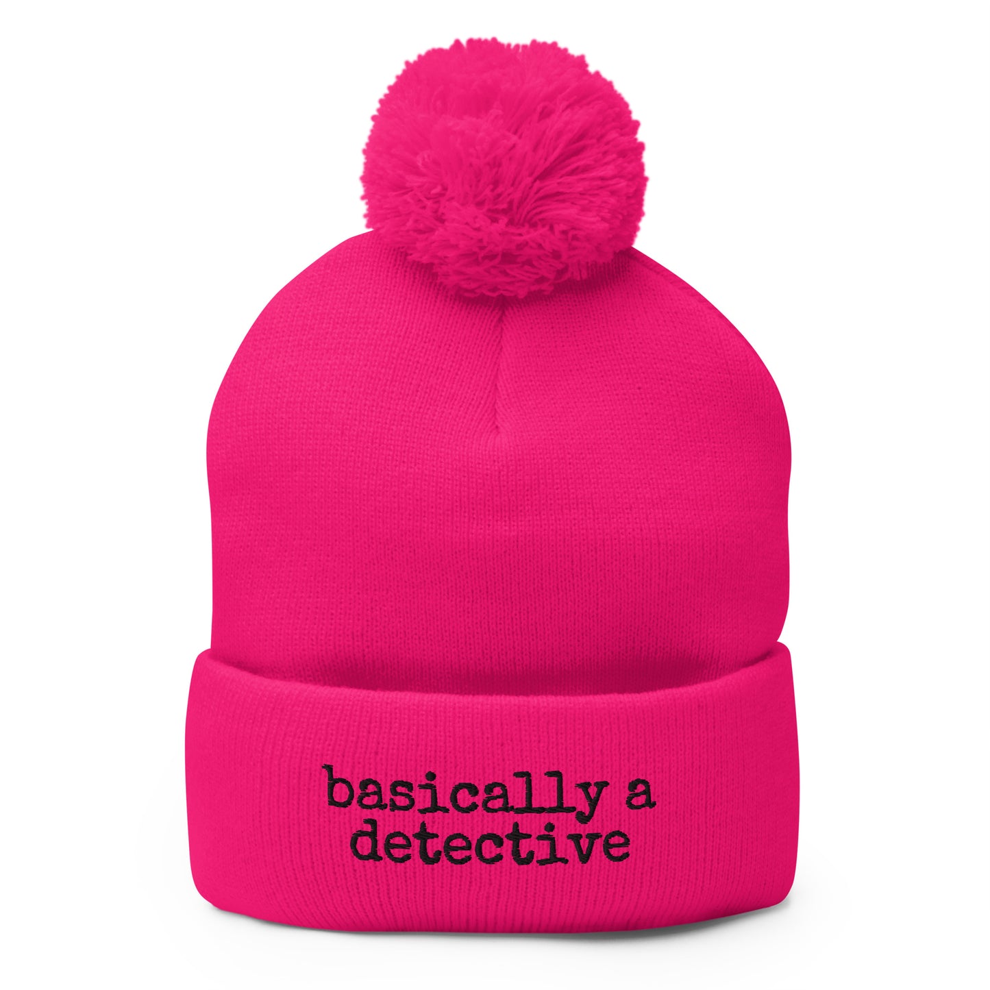 Basically a Detective (Pom-Pom Beanie)
