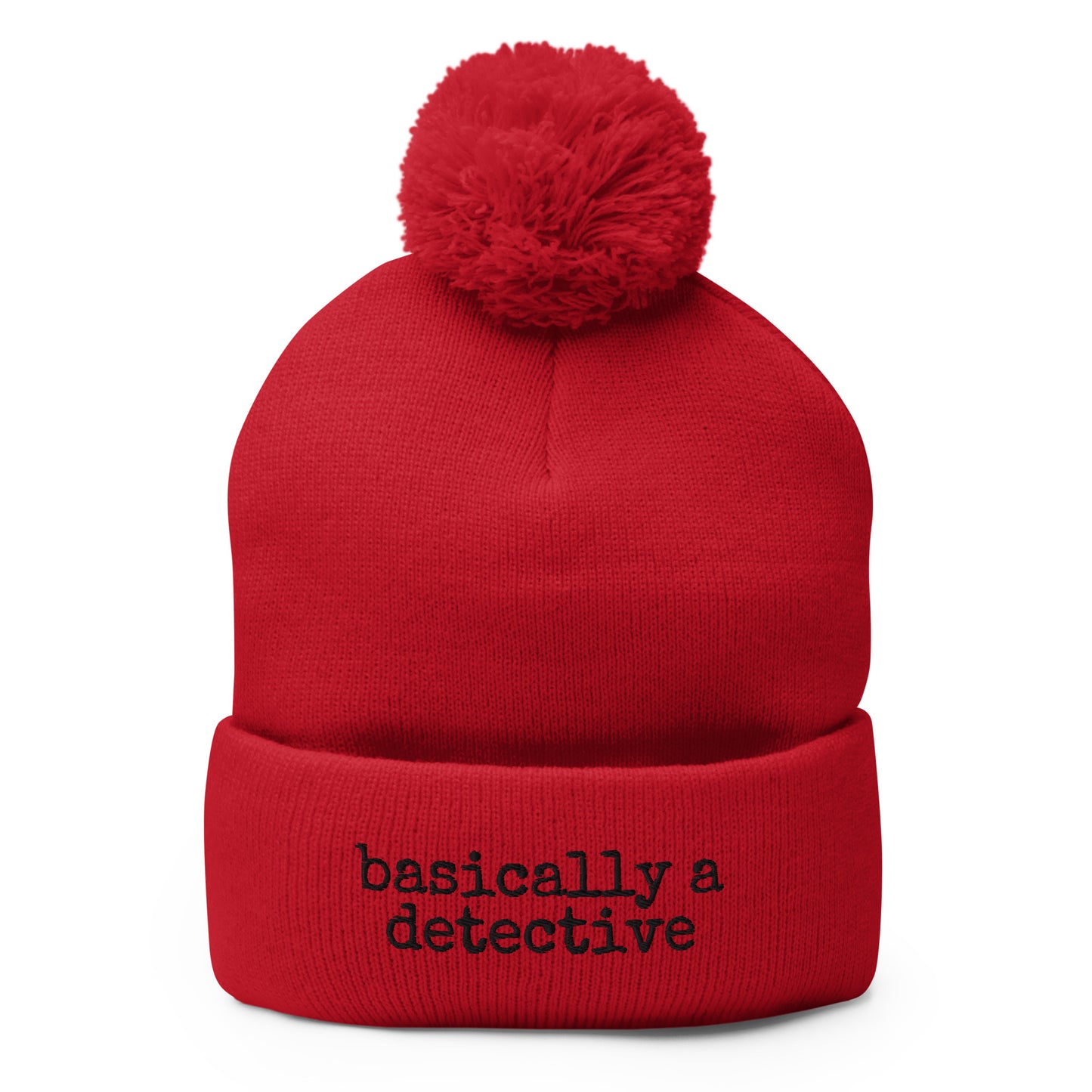 Basically a Detective (Pom-Pom Beanie)