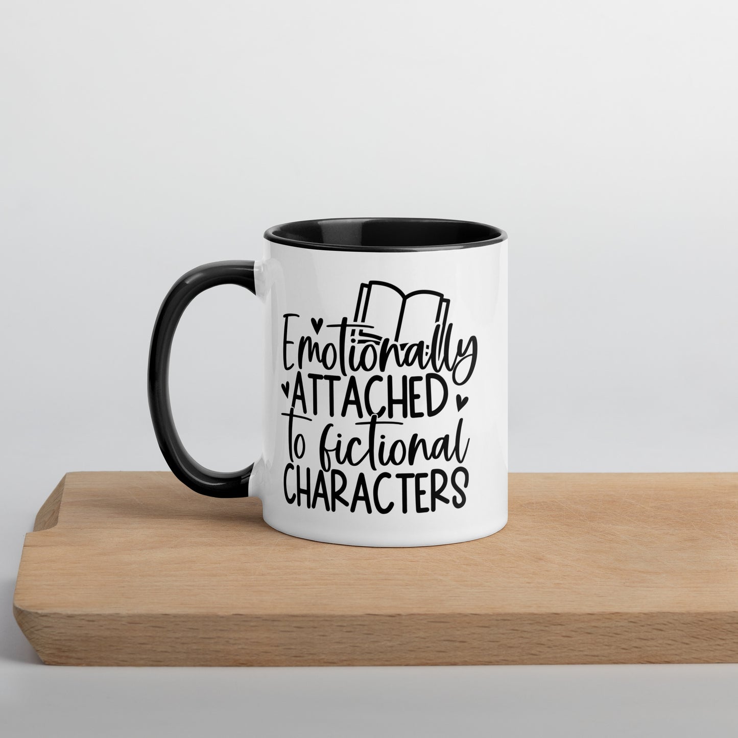 Emotionally Attached to Fictional Characters (Mug with Color Inside)