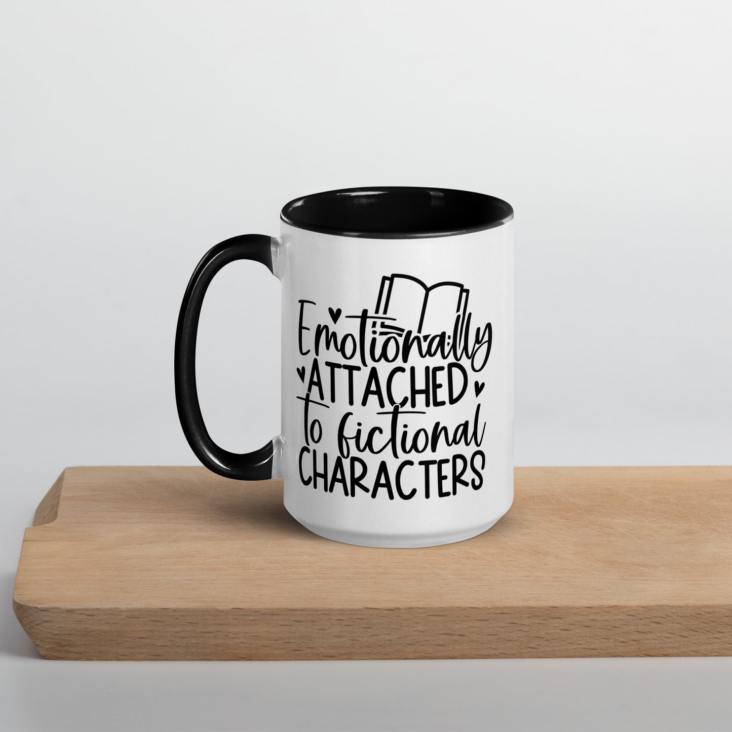 Emotionally Attached to Fictional Characters (Mug with Color Inside)