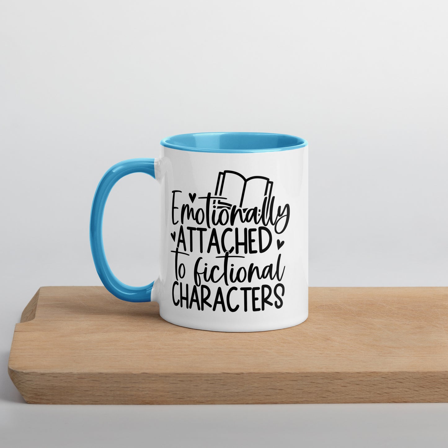 Emotionally Attached to Fictional Characters (Mug with Color Inside)