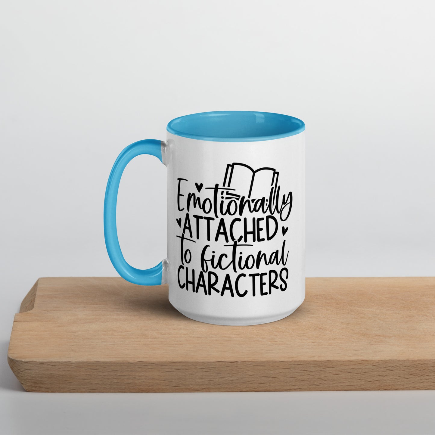 Emotionally Attached to Fictional Characters (Mug with Color Inside)
