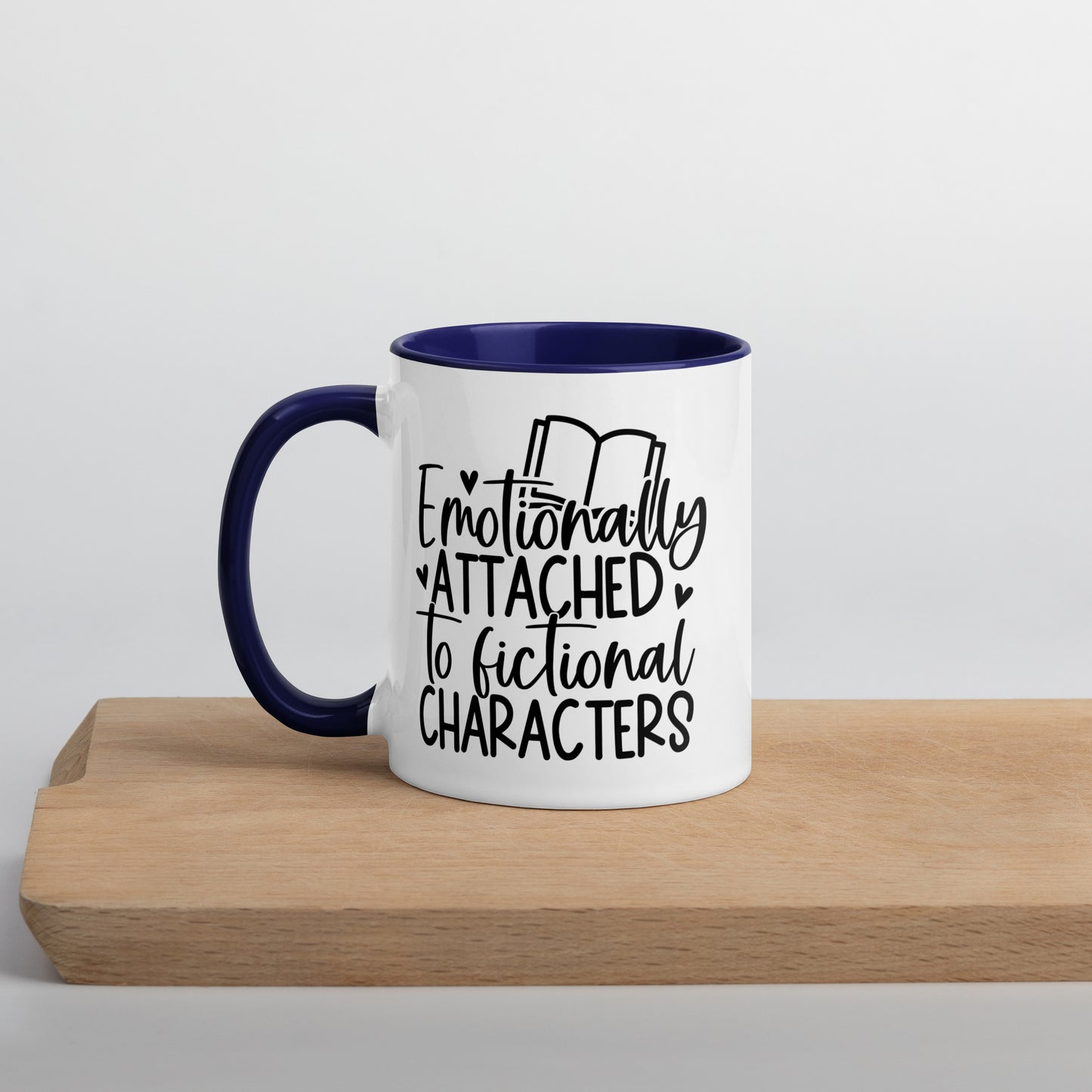 Emotionally Attached to Fictional Characters (Mug with Color Inside)
