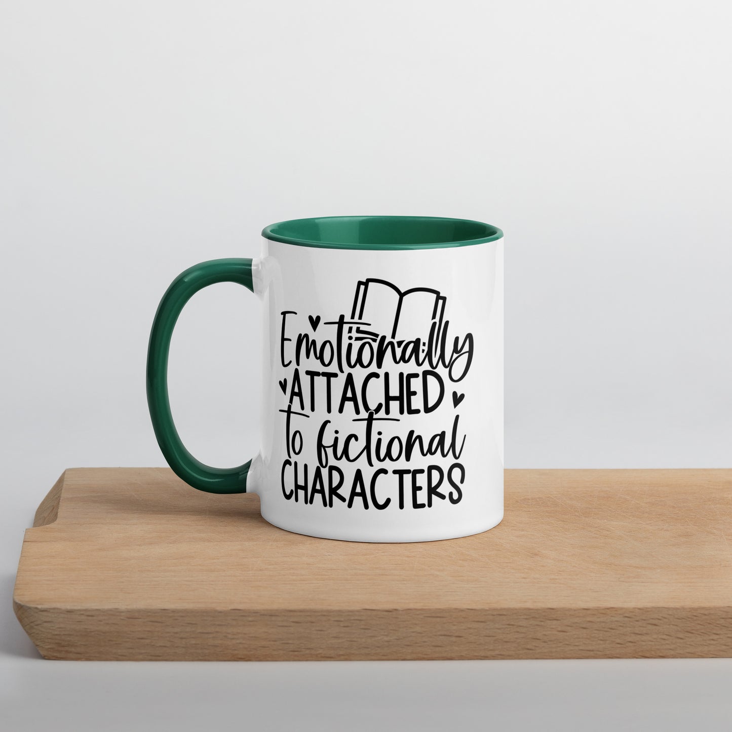 Emotionally Attached to Fictional Characters (Mug with Color Inside)