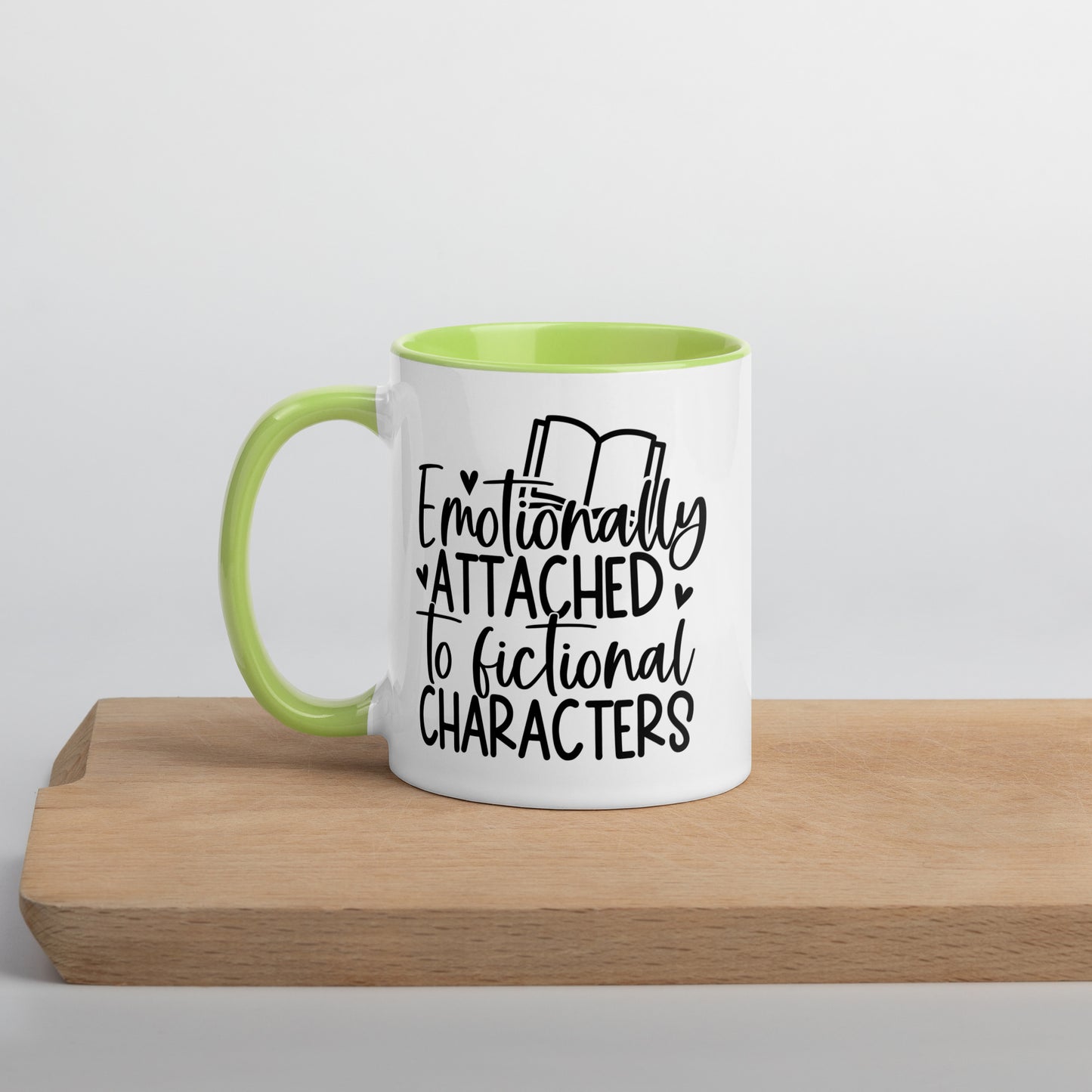Emotionally Attached to Fictional Characters (Mug with Color Inside)