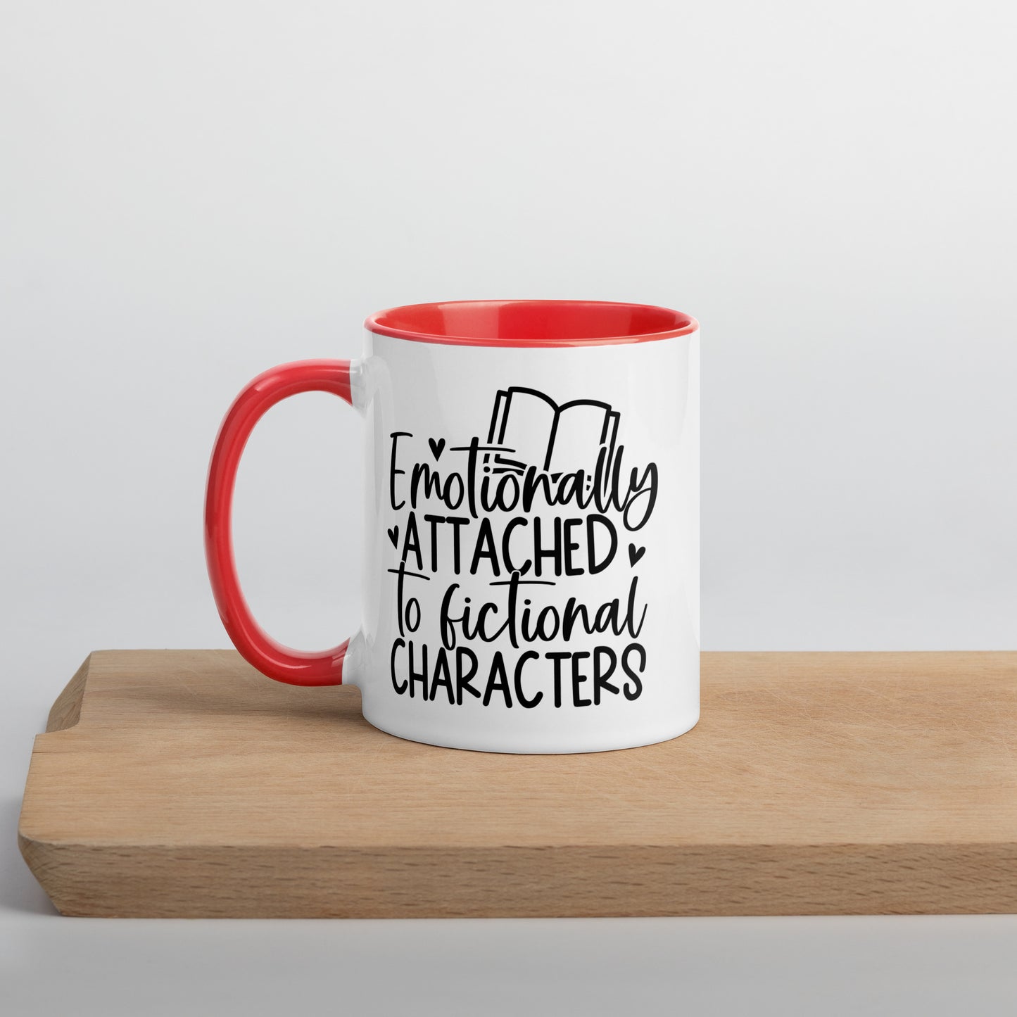 Emotionally Attached to Fictional Characters (Mug with Color Inside)