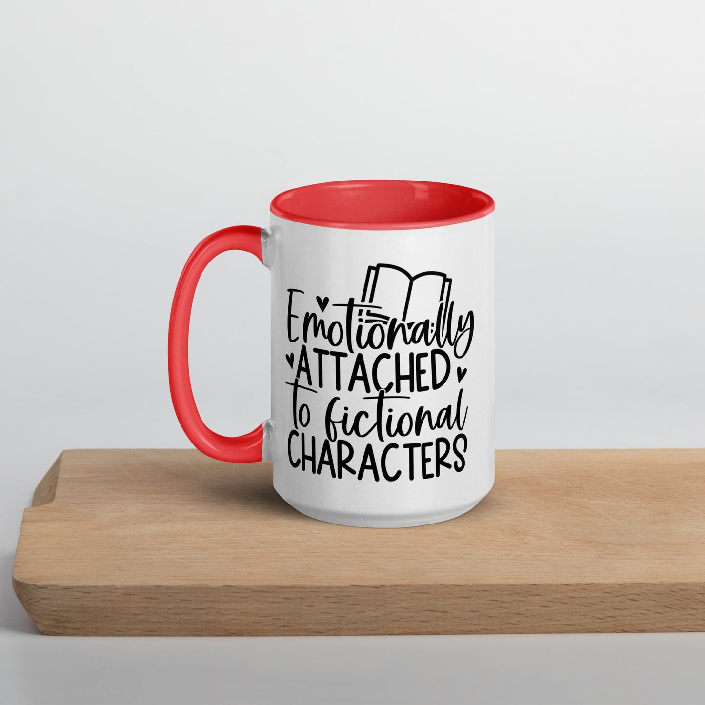 Emotionally Attached to Fictional Characters (Mug with Color Inside)
