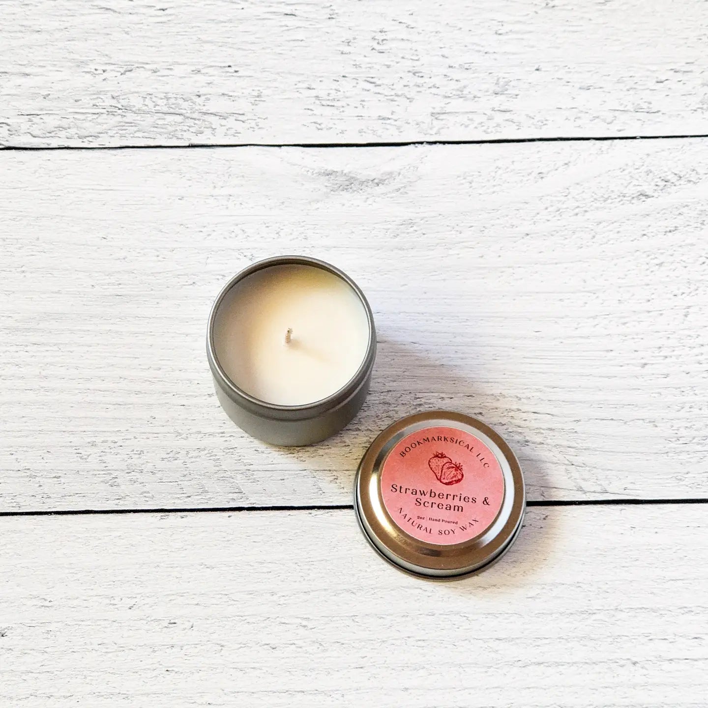 Strawberries & Scream Soy Candle - Mini